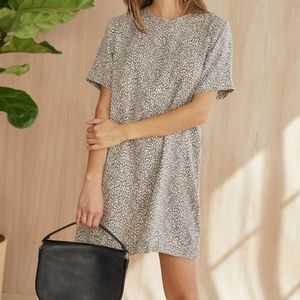 JENNI KAYNE Leopard Tshirt Short Sleeve Shift Dress in XL